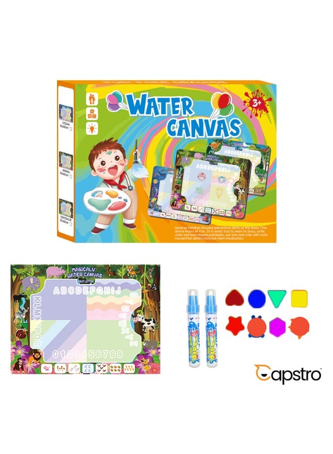 Capstro Water Drawing Mat for Kids – Reusable Doodle Canvas for Creative Play, Mess-Free Painting & Early Art Learning | Screen-Free Art Activity Mat – Animal World Theme - Image 1